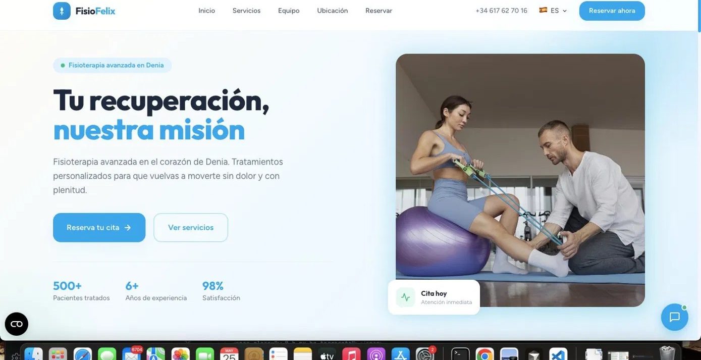 Captura del proyecto FisioFelix Denia